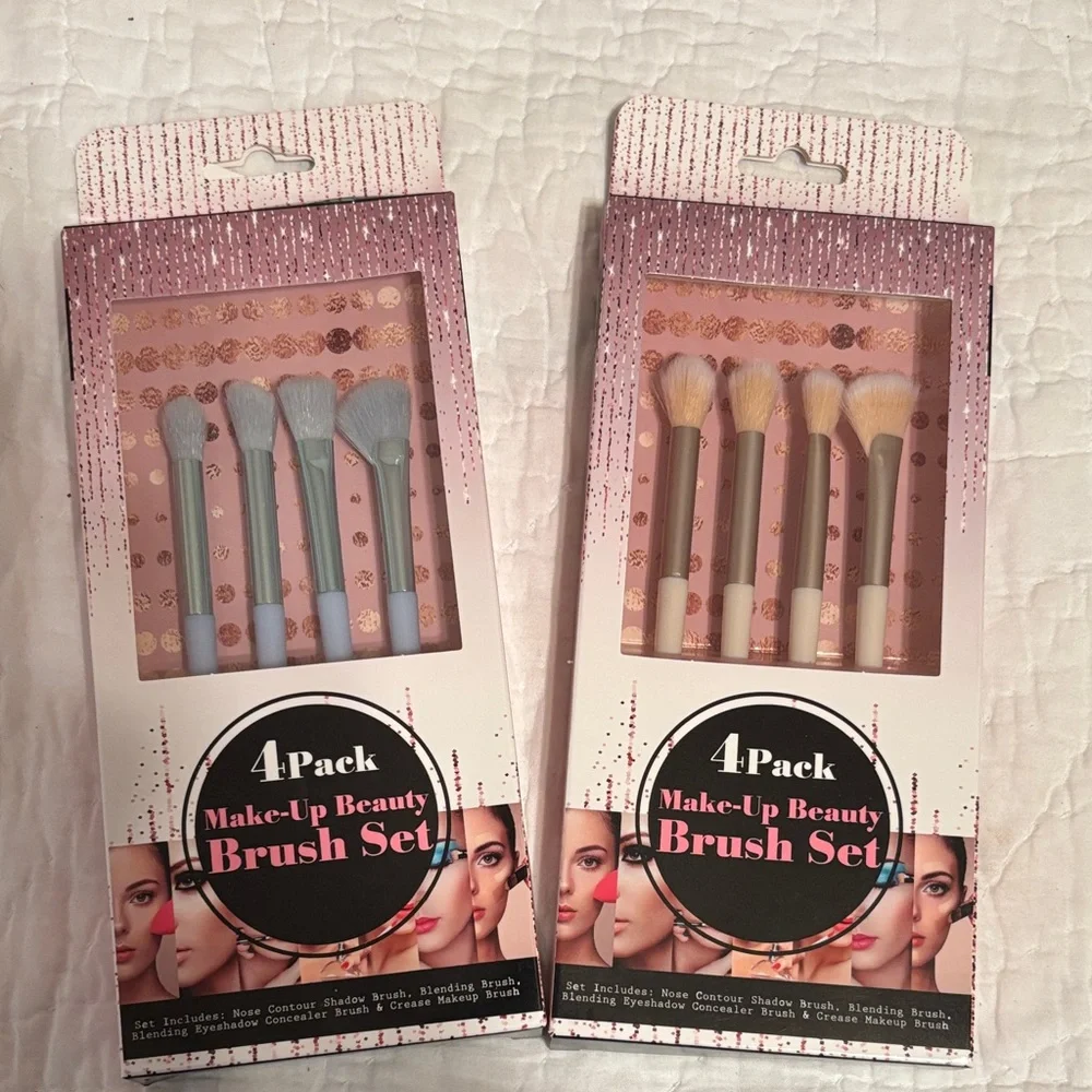Two Sets 4 Pack Make-Up‎ Beauty Brush Set
